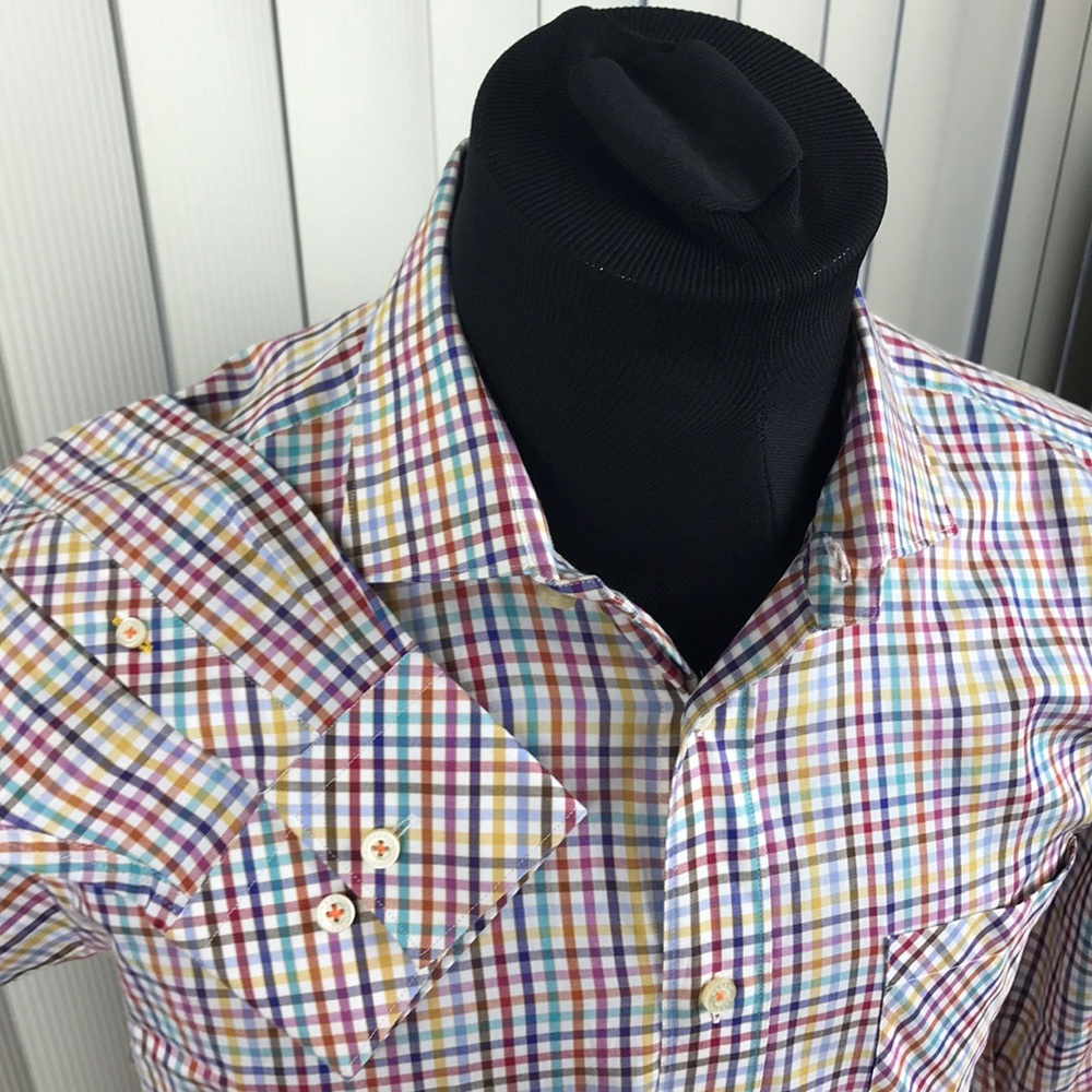 Robert Talbott Anderson Plaid Button Down Shirt - image 3